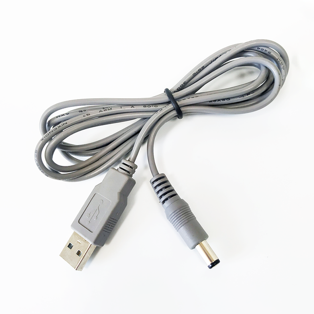 Custom 2m 20AWG DC 5.5*2.1mm Power Plug for LED Strip Light USB to 5V DC5.5*2.1MM Barrel Jack Cable