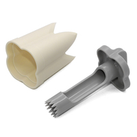 Sunwell 01AA138 2-delige keukenhulp, draagbaar, handmatig te bedienen, milieuvriendelijk, veilig plastic, chilipeper- en paprika-ontpitter