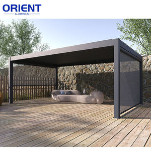 Cubierta de Patio con Protección Solar de Metal, Cubierta de Patio con Marco de Aluminio con Certificación CE y <span class=keywords><strong>Techo</strong></span> de Vidrio para Muebles - Product Image 6