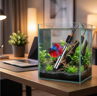 Nouvelle barre chauffante d'aquarium en acier inoxydable améliorée, haute puissance 300W, sécurité automatique, température constante, étanche et scellée pour