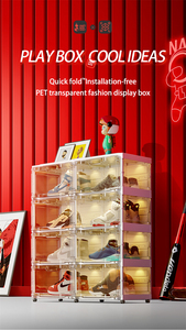 CHINA FACTORYTOP VENTE MAYI BOX Store Organisateur de stockage de chaussures sans installation à usage quotidien avec Led - Product Image 6