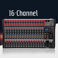 Table de Mixage Audio Professionnelle en Gros 6 8 12 16 Canaux USB DJ, Console de Mixage Sonore avec Alimentation Fantôme 48V et Amplificateur de Moniteur