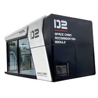 Capsule spatiale préfabriquée en acier imperméable de luxe, maison mobile miniature pour hôtel, utilisation en extérieur, maison capsule D2