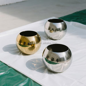 Ronde Roestvrijstalen Bloemenvaas Decoratieve Rustieke Bloemenvaas Voor Woonkamer - Product Image 6