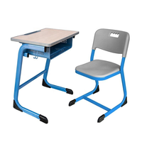 Bureau et chaise pour élèves du secondaire, mobilier scolaire pour salle de classe, prix d'usine, personnalisable