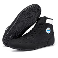 Chaussures de boxe et de lutte en cuir respirant et maille, semelle TPR antidérapante, légères, montantes, pour combat, MMA, sparring et gym