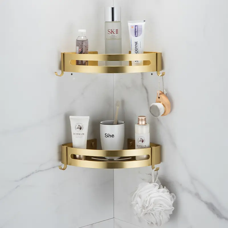 Exquisite Workmanship Set Placement Shower Shelves Caddy Bath Corner Rack Bathroom Shelf