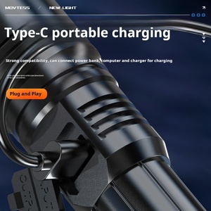 Xinsite 30W Zoomable LED Đèn pin xách tay khẩn cấp ngoài trời cắm trại PC đèn ABS hiển thị kỹ thuật số 1000M tầm xa IP65 - Product Image 4