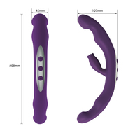 10 Speeds Tongue Vibrating Double Head Lesbian Japanese Massage Wand Vibrator Dildo for Lesbian