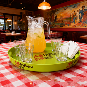 High Quality Personalized <strong>Custom</strong> Large Plastic <strong>Serving</strong> Bar <strong>Tray</strong> for Restaurant and Party Use Promotional Customized Bar Tools - Product Image 1