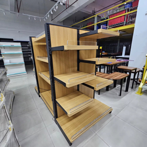 Groothandel Retail Hout & Stalen Boekhandel Display Rekken Voor Supermarkt & Supermarkt Winkel Plank Voor Product Display - Product Image 6