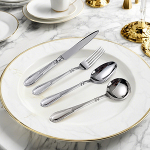 أدوات مائدة من الفولاذ المقاوم للصدأ 304 بتصميم عتيق للستيك والمأكولات الغربية، طقم أدوات طعام مطروق وسميك للمطاعم والفنادق الراقية - Product Image 5