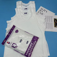 Lot de 3 Débardeurs de Sport Blancs Homme TFK006, Tailles L-3XL, Idéal pour l'Entraînement