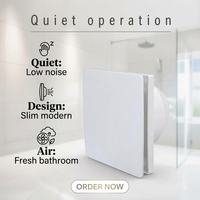 Ventilateur d'extraction de salle de bain à haut débit d'air de 6 pouces, silencieux, avec clapet anti-retour, qualité commerciale et domestique pour hôtels et appartements