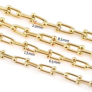 Cadena de Acero Inoxidable Gruesa e Impermeable D617 para Fabricación de Joyería, Cadenas en U Anudadas para Hacer Pulseras, Collares y Pendientes - Product Image 6