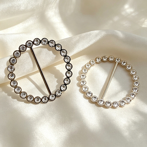 Anillo Circular de Metal Esmaltado para Bufanda, Broche Personalizado con Logotipo de Marca de Lujo para Accesorios de Bufanda - Product Image 5
