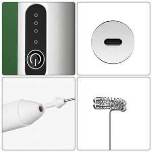 Promotion Metal Whisk Electric Wireless Handheld Small Coffe Milk Frother for Business - Product Image 3