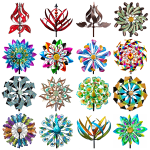 Ornements <span class=keywords><strong>de</strong></span> jardin en métal Art Déco solaires et étanches Kinetic, sculptures <span class=keywords><strong>de</strong></span> jardin extérieures en métal, éoliennes <span class=keywords><strong>de</strong></span> jardin - Product Image 3