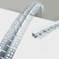 Cloison sèche LED profilé en aluminium pliable canal d'extrusion plâtre intégré forme incurvée flexible pour mur de plafond de gypse