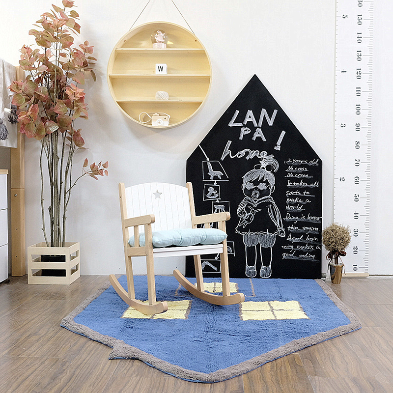 Высококачественное детское деревянное кресло-качалка со звездами