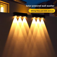 Lampes solaires LED imperméables pour jardin, balcon, clôture, cour, lampe murale extérieure