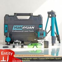 Niveau laser de construction 4D vert haute luminosité de qualité industrielle 180 360 16 lignes avec batterie au lithium et auto-nivellement