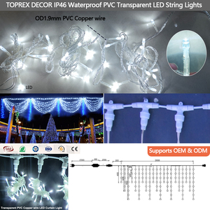 Guirlandes lumineuses LED en forme de glaçons, durables, pour extérieur, IP46, scintillantes, pour centres commerciaux, décorations de Noël, nouveauté - Product Image 3