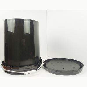 Op Maat Gemaakte Logo Grote Capaciteit Chemicaliën Food Grade Hoge Kwaliteit Ronde 20l Verf Zwarte Emmer - Product Image 4