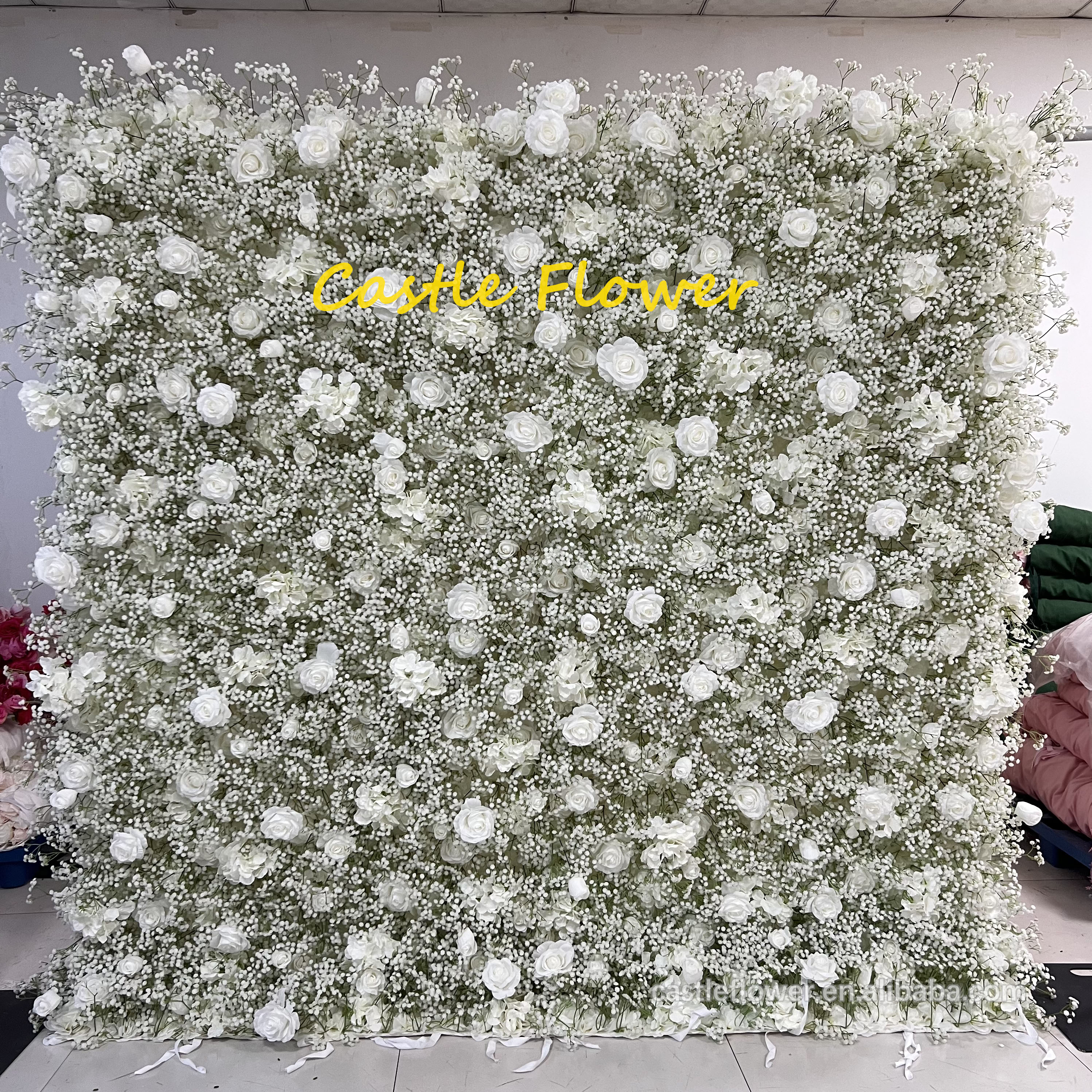 backdrop framed wall foliage