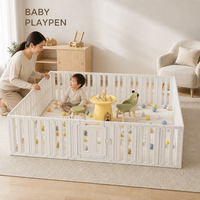 Parc de jeu pour bébé en promotion, clôture de sécurité intérieure pliable pour tout-petits, grande aire de jeux avec portillon verrouillable, certifié CE, en plastique, modèle Zhejiang 0821
