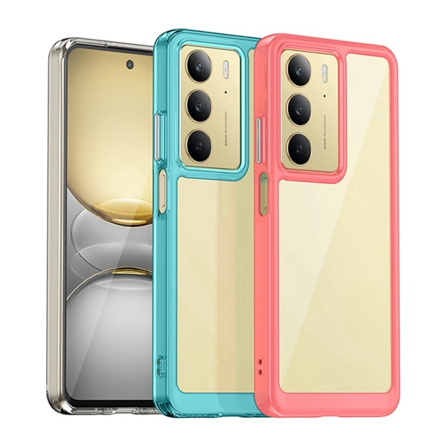 New Trending Color Transparent TPU Bumper Frame Metal Button Hard Cover Slim Armor Phone Case for Realme C75  Back Cover