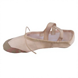 Chaussures de ballet professionnelles pour filles, de qualité supérieure, légères, en toile, avec cordon élastique doux pour tout-petits - Product Image 1