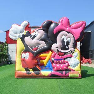 Château gonflable commercial en PVC <span class=keywords><strong>Mickey</strong></span> Mouse Bounce Club House Playland avec accessoire de souffleur à glissière pour un apprentissage amusant - Product Image 1