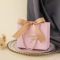 Kleine Geschenktüten Dankeschön-Geschenktüten mit Schleifenband Rosa Muster Papier-Geschenktüten im Großpack für Hochzeiten