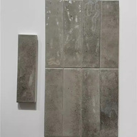 Carreaux en céramique décoratifs faits à la main, ondulés, dégradé vert foncé rétro, pour café, boutique de café, salle de bain, mur de fond
