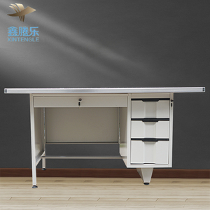 Furnitur Kantor Sekolah Kualitas Tinggi Kayu Baja MDF 25Mm Meja Komputer Kokoh dengan Laci - Product Image 2