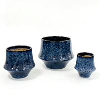 Vase à fleurs en céramique de forme irrégulière moderne, vases en porcelaine bleue pour la table du salon, la décoration de l'entrée, les incontournables pour la maison
