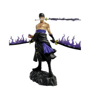 Figurines d'anime One Piece Roronoa Zoro, 2 styles, pouvoirs super-humains, posture debout, flux de neuf épées, ornements décoratifs, cadeau - Product Image 5