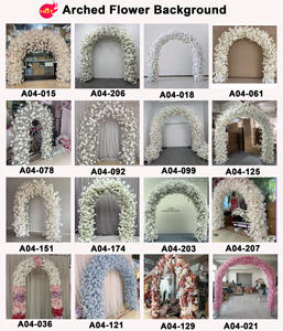 Arco de Boda Moderno Hecho a Mano, Ecológico, con Diseño Largo, Rosas Artificiales de Seda, Tamaño Personalizable - Product Image 4