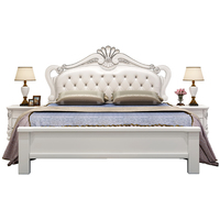 Lit de style européen 1,8 mètre, chambre principale haut de gamme, lit français luxueux de 1,5 mètre, lit king-size