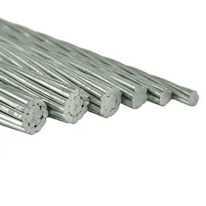 Fio de aço 1x7 galvanizado alto carbono, corda de fio de aço