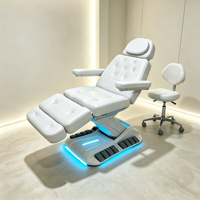 Mobilier de salon nouvellement conçu Traitement cosmétique réglable à 4 moteurs Lit facial Massage de luxe Spa Lit à cils