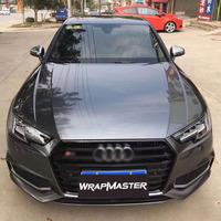 WRAPMASTER 1.52*17m gris sidéral voiture Wrap vinyle brillant métallique PET anti-rayures carrosserie voiture Film PVC Auto décoration rouleau