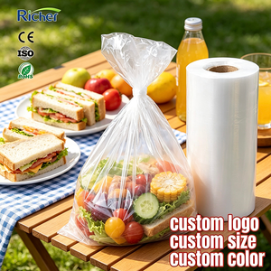 Restaurant Takeout HDPE Roll <b>Bags</b> Clear Disposable Food Packaging <b>Bags</b> Perforated Roll for Fast Food Counter Delivery Service - Product Image 1