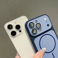 Coque de téléphone magnétique en TPU souple mat pour iPhone 18 17 16 15 14 Pro Max, protection d'objectif, antichoc, avec boîte de vente au détail