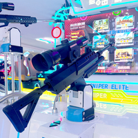 Grande machine d'arcade VR d'intérieur pour tir au sniper - Machine de jeu de tir familiale à monnayeur - Équipement de divertissement - Solution tout-en-un