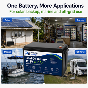 Batteria al Litio LiFePO4 a Stato Solido 12.8V 600Ah a Ciclo Profondo, 6000 Cicli, Sostituzione per <span class=keywords><strong>Batterie</strong></span> al Piombo-Acido per Camper, Nautica, Solare Prowish - Product Image 6