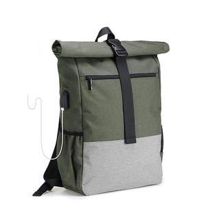 Mochila Personalizada Impermeable para Computadora Portátil, para Hombres de Negocios, para la Escuela, con Puerto USB, Estilo Roll Top - Product Image 6