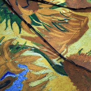 Parapluie de voyage compact entièrement automatique coupe-vent en pongé, motif Tournesols de <span class=keywords><strong>Vincent</strong></span> Van Gogh, baleines en fibre de verre, pour hommes et femmes, cadeau d'affaires - Product Image 5
