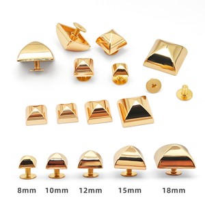 Garment Rivets Alloy Plated Cone Studs 8mm 10mm 12mm 15mm 18mm For Leather Bags Shoes Belts Jewelry - Product Image 1
